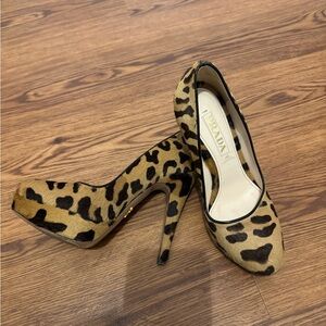 Prada cheetah heels size 36